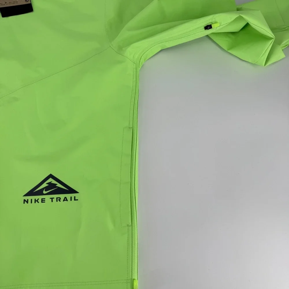 Nike Trail Womens GORE-TEX INFINIUM Hooded Jacket‎ Neon Green Size S NWT - Picture 6 of 8